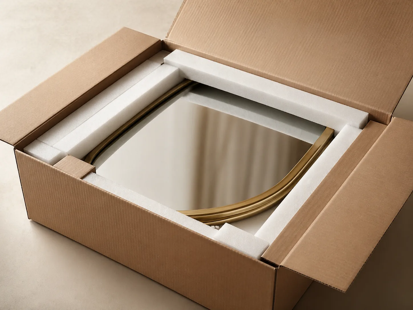 Protective export packaging for mirrors