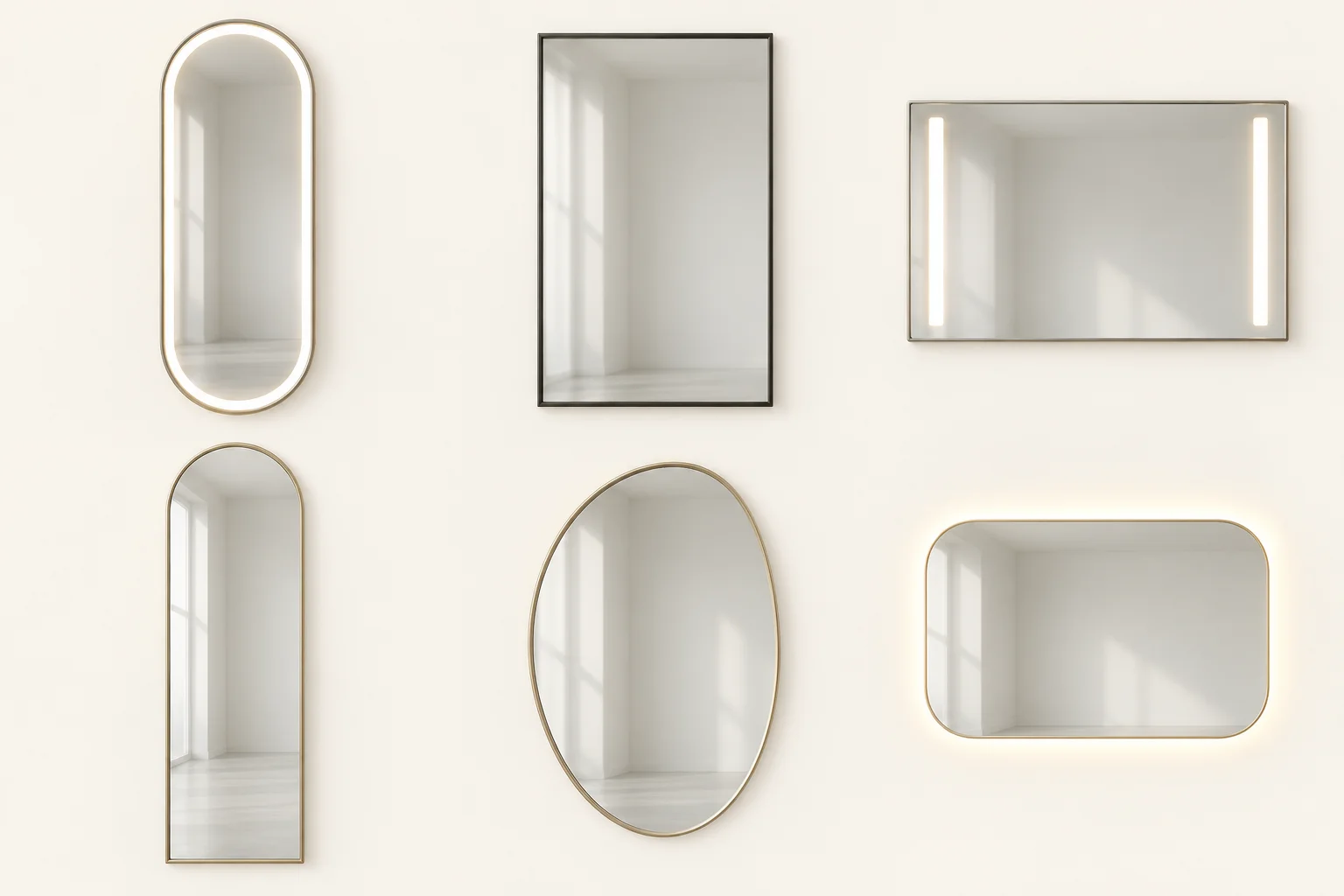 LED salon styling mirrors design concept