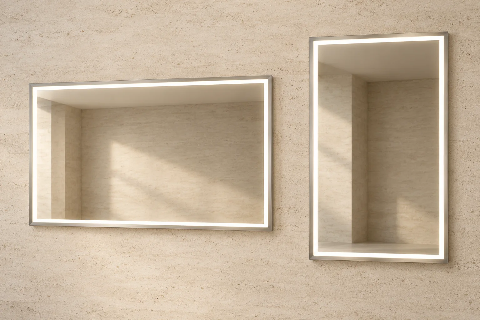 Horizontal and vertical LED mirror formats