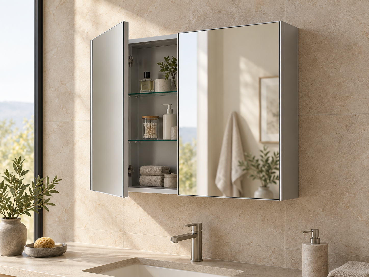 Surface-mount medicine cabinet direction