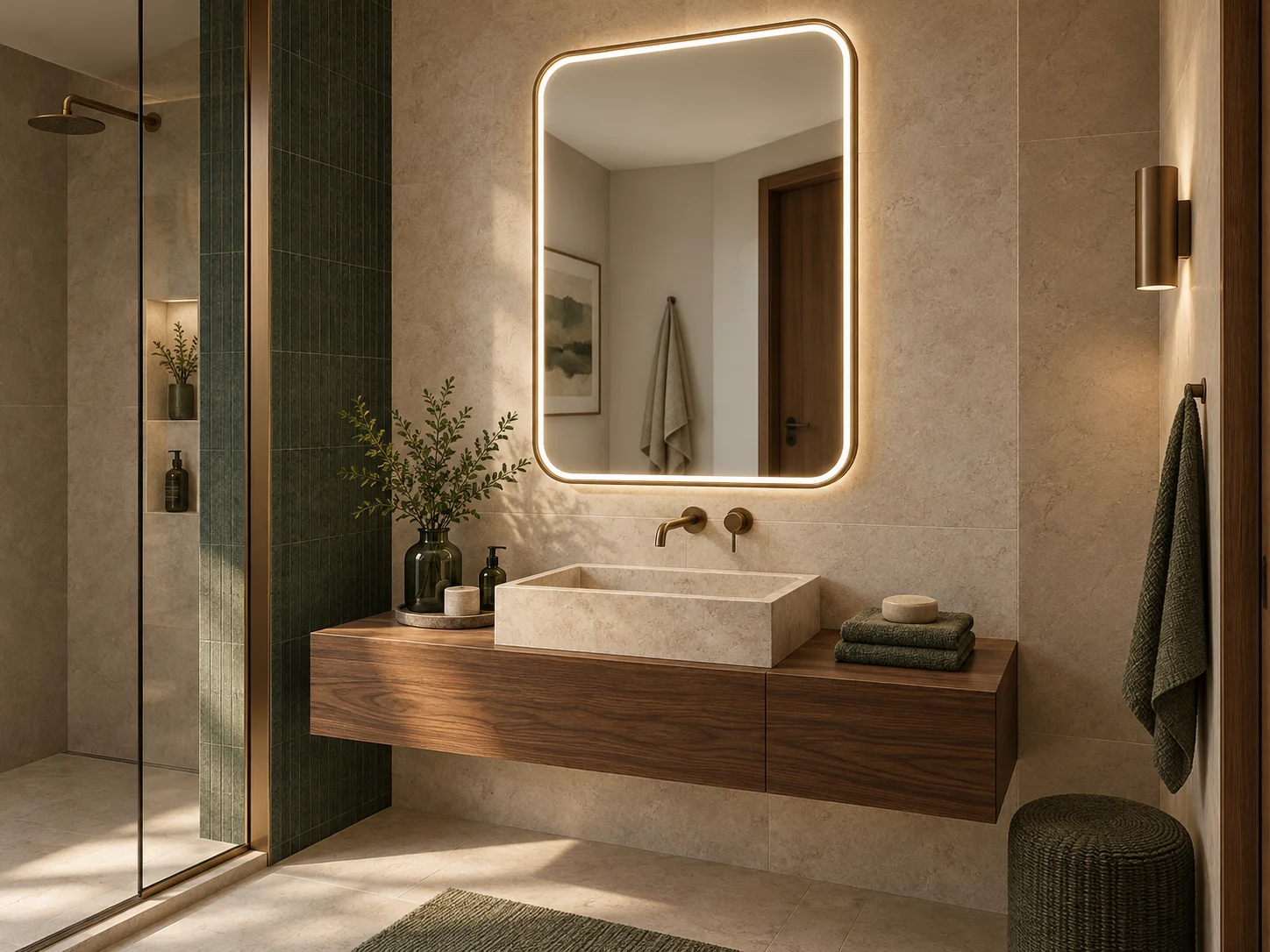 Guest bathroom mirror design concept