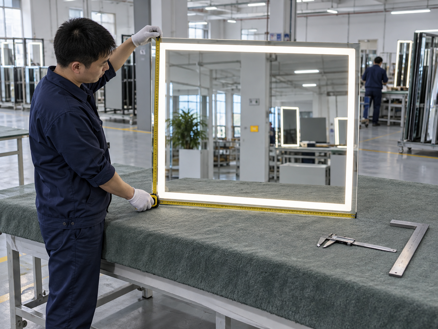 Mirror manufacturing quality verification
