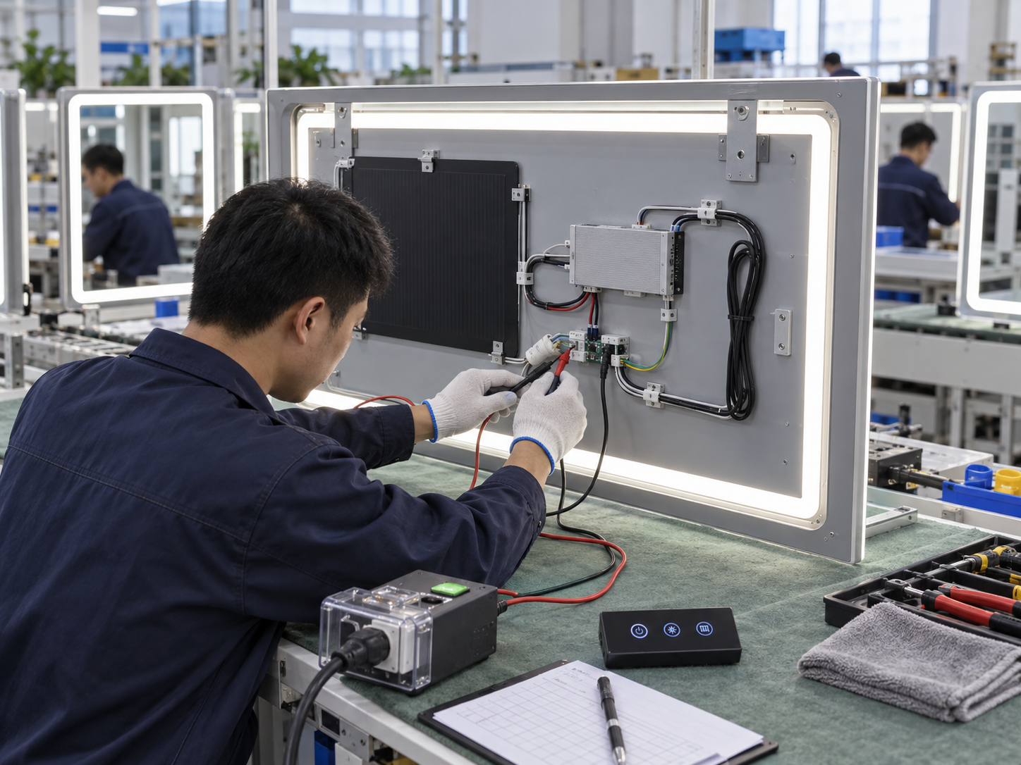 Mirror manufacturing quality verification