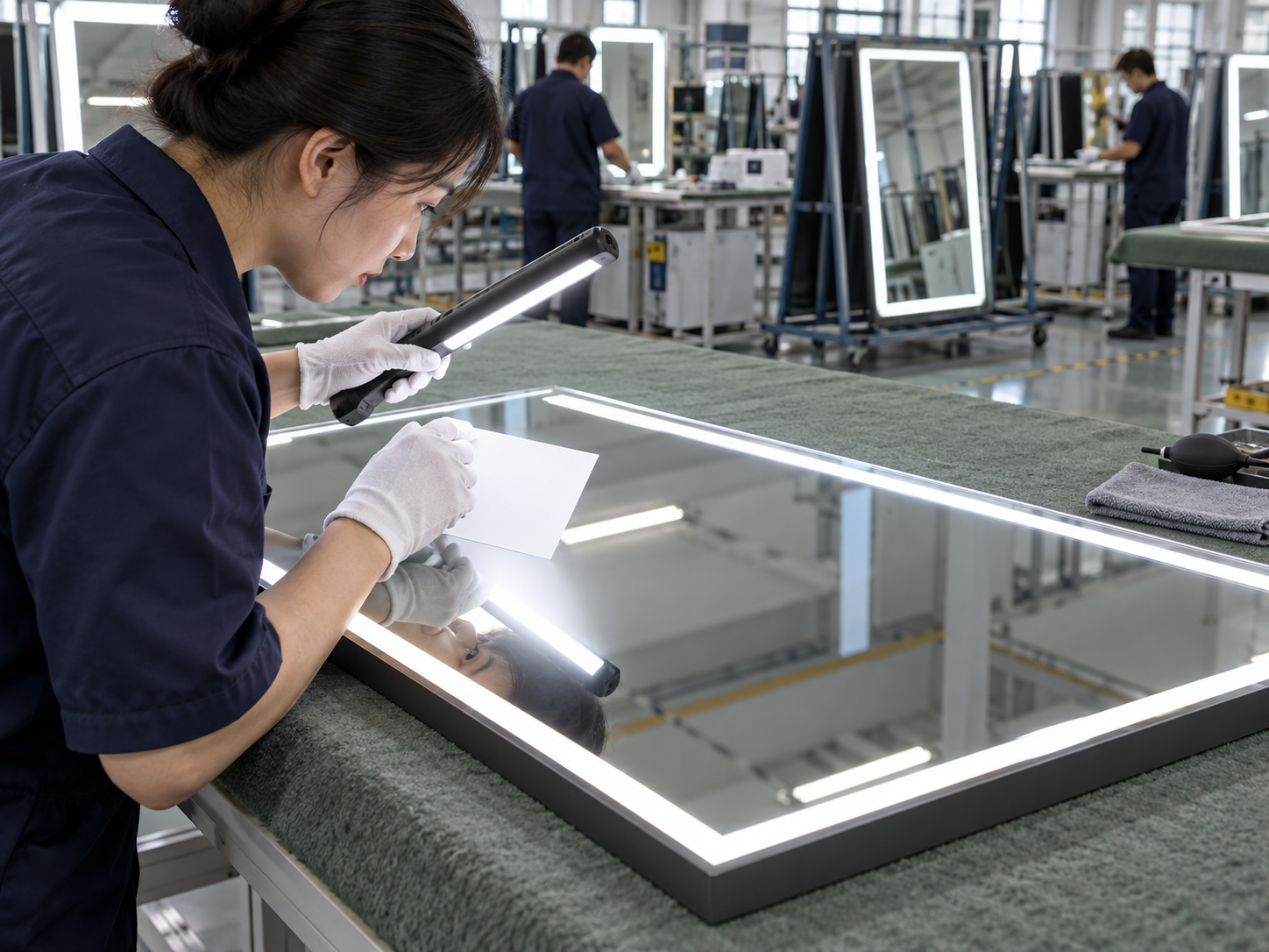 Mirror manufacturing quality verification