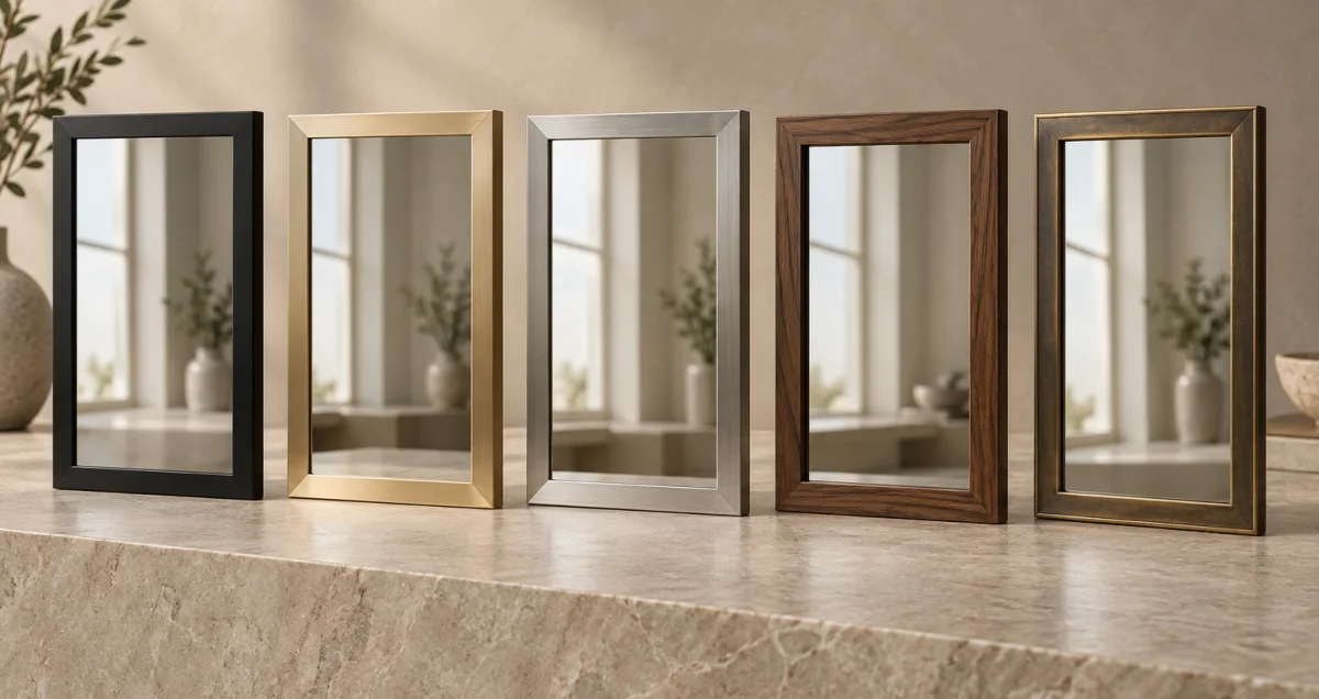 Custom frame finish samples for mirror programs