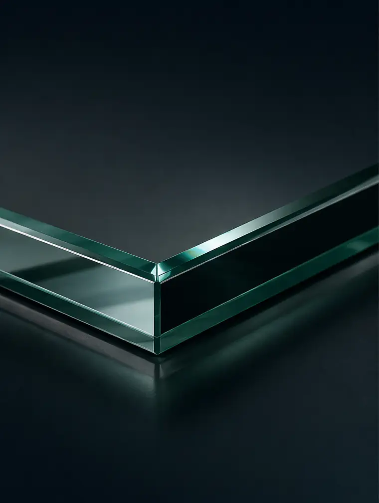 Custom edge finish sample for mirror fabrication