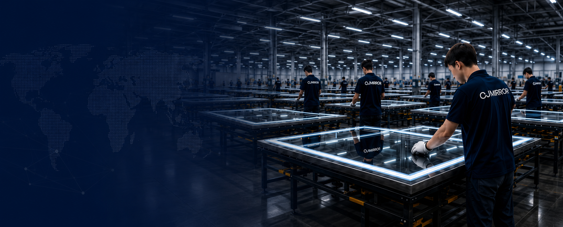 OJMIRROR factory workshop and production capability