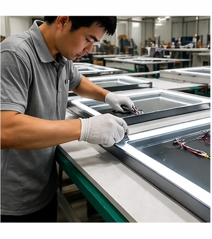 Mirror quality inspection in the workshop
