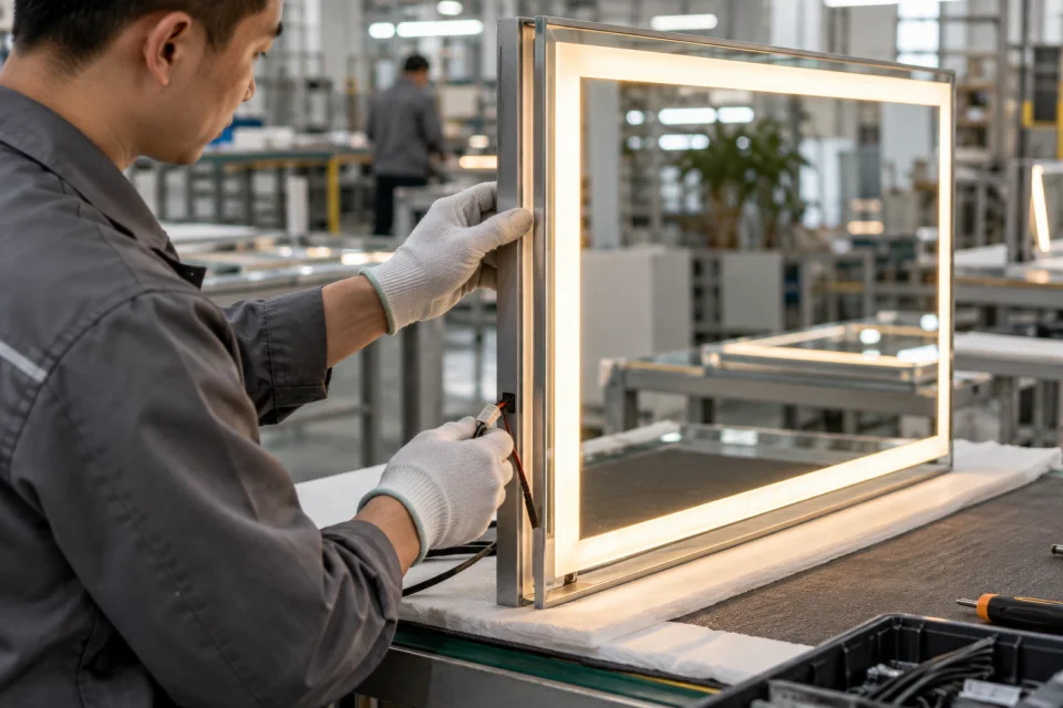 Mirror quality inspection in the workshop