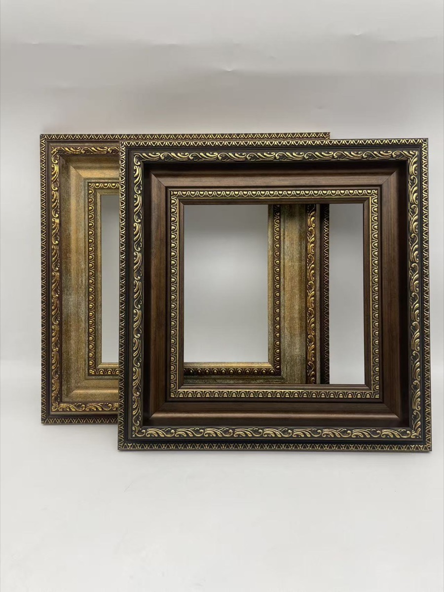Physical broad bronze frame with hammered inner edge