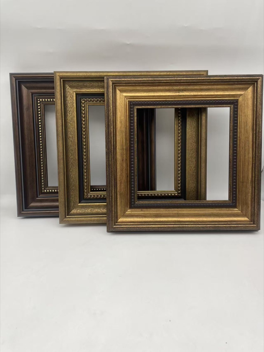 Rich antique gold stepped frame group