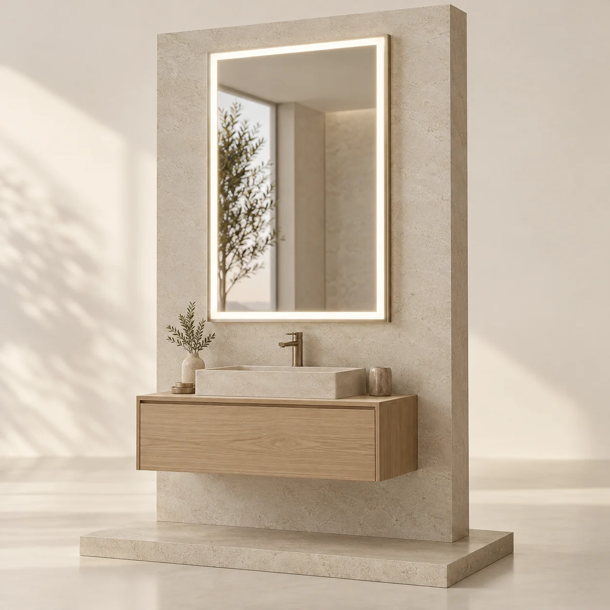LED bathroom mirrors 3D design concept