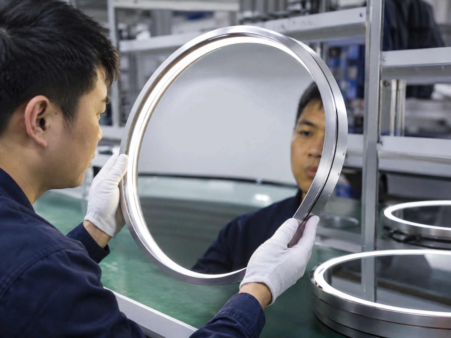 Round frame fit and LED lighting inspection