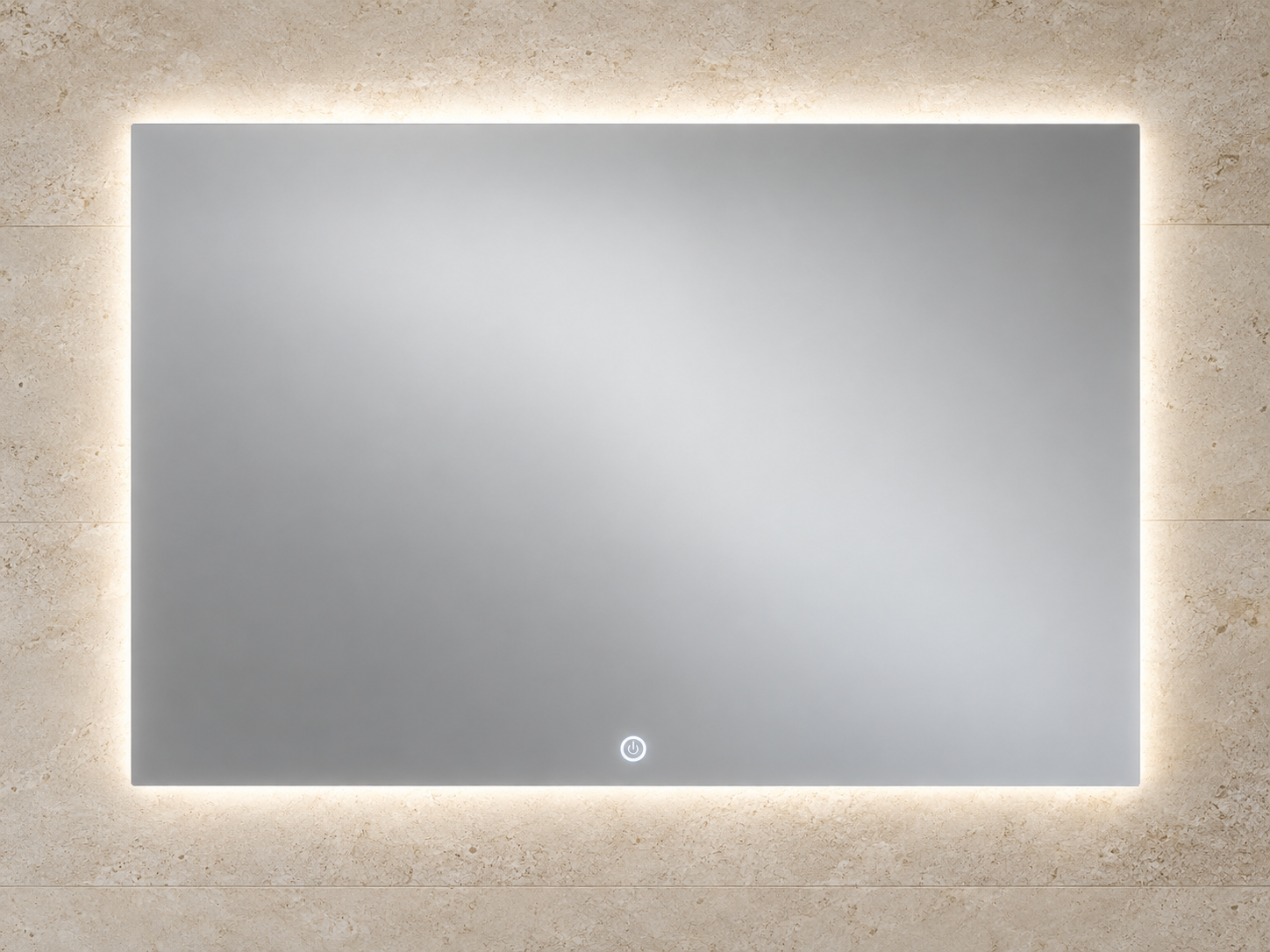 Backlit rectangular LED mirror