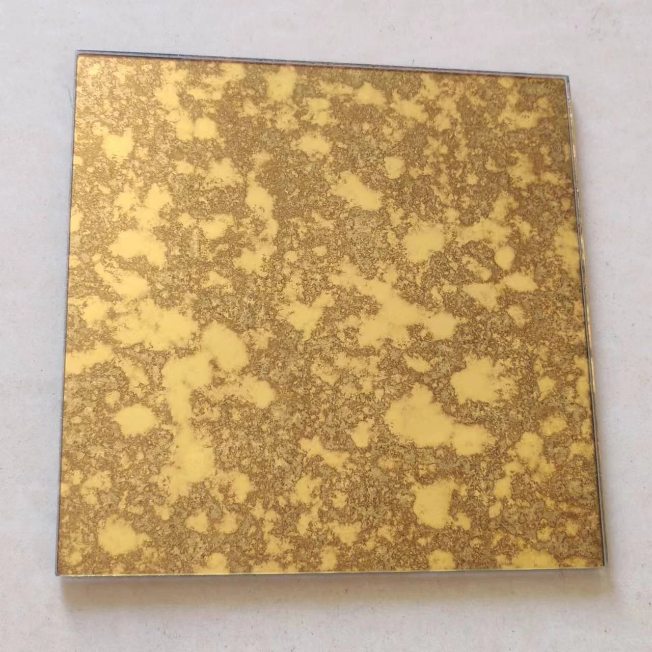 AMG-01 Antique Gold Mottle, actual OJMirror finish sample