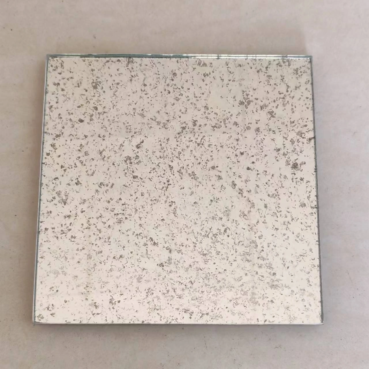 AMG-04 Light Silver Speckle, actual OJMirror finish sample