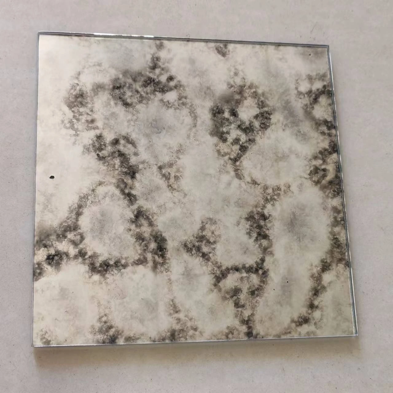 AMG-05 Veined Silver, actual OJMirror finish sample