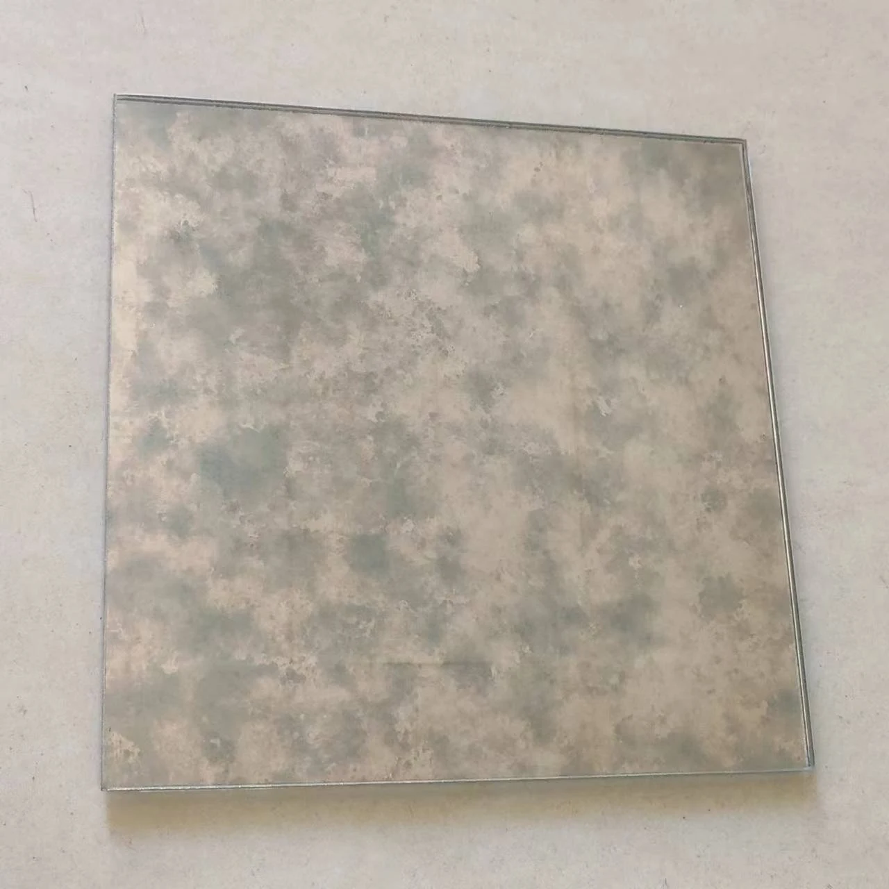 AMG-03 Mist Grey Cloud actual 5 mm antique mirror glass finish sample