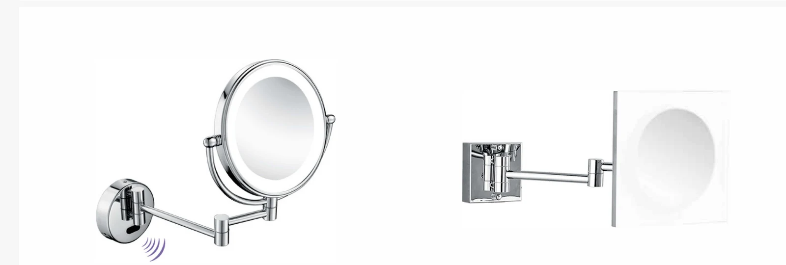 Round and rectangular wall-mounted designs